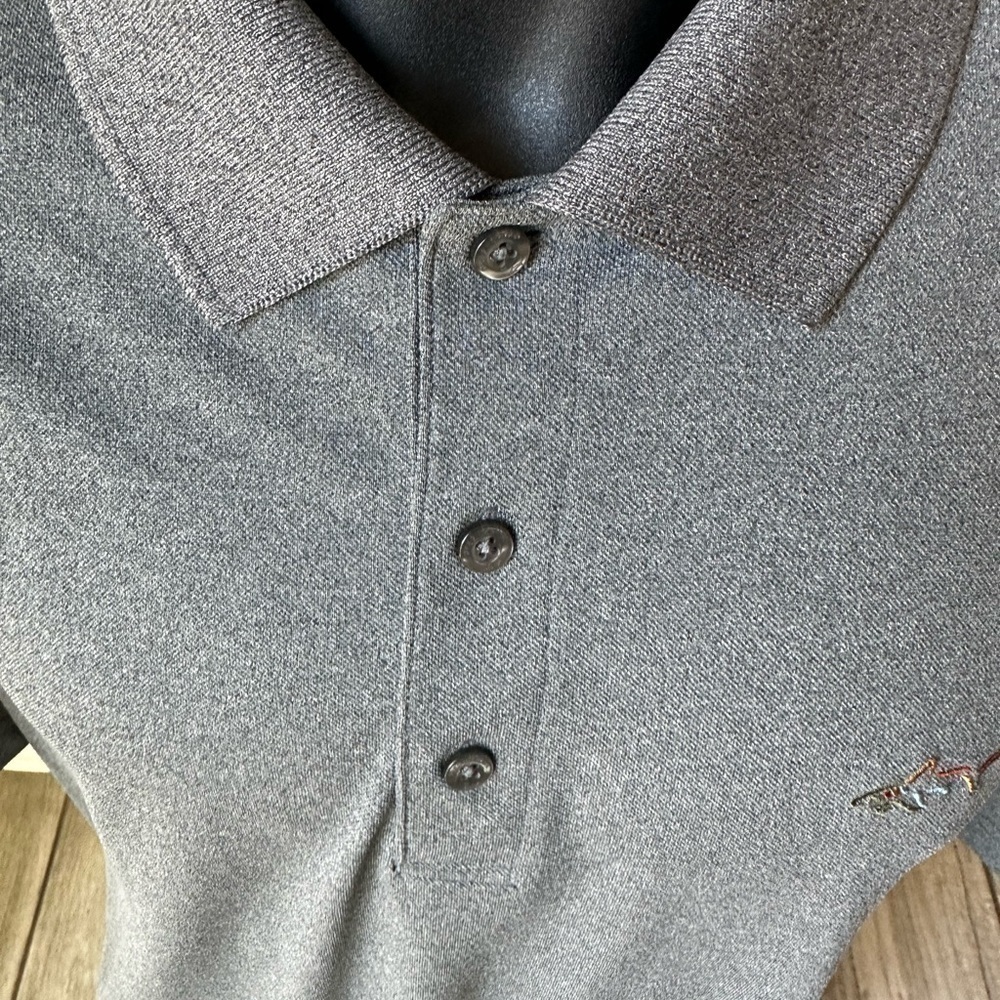 Men’s pre own Greg Norman golf polo shirt grey five iron size L large 

As is - Picture 3 of 8